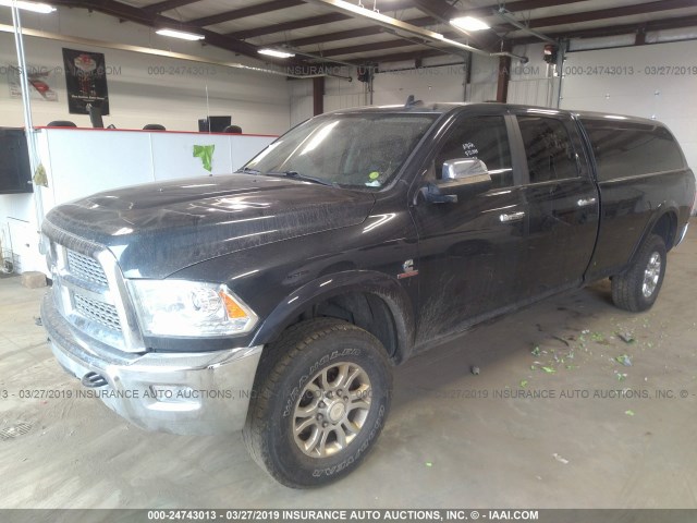 3C6UR5KLXEG205945 - 2014 RAM 2500 LARAMIE GRAY photo 2