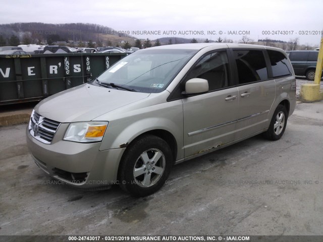 1D8HN54P28B140030 - 2008 DODGE GRAND CARAVAN SXT GOLD photo 2