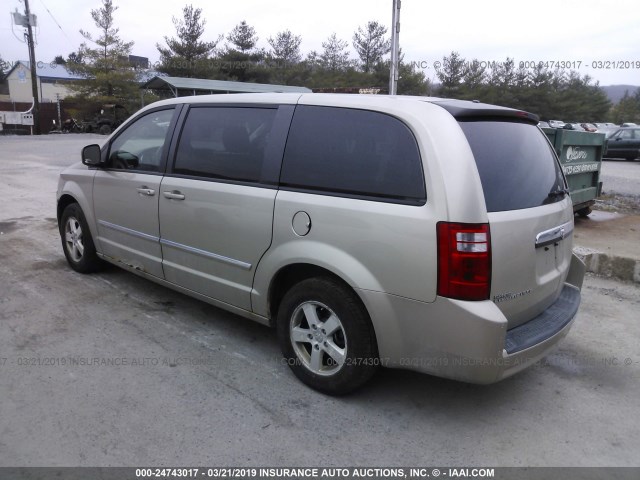 1D8HN54P28B140030 - 2008 DODGE GRAND CARAVAN SXT GOLD photo 3