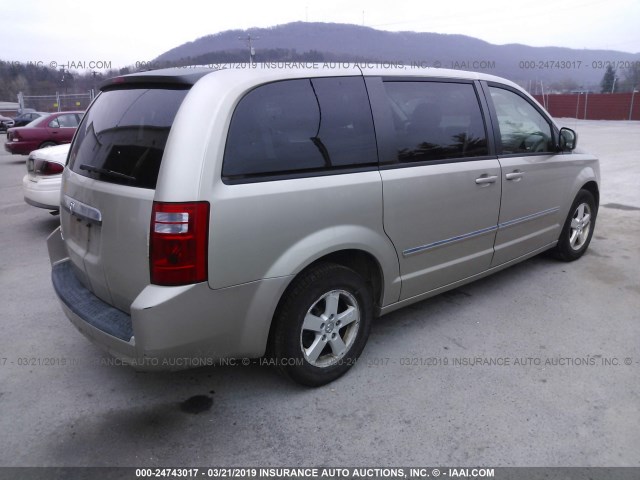 1D8HN54P28B140030 - 2008 DODGE GRAND CARAVAN SXT GOLD photo 4