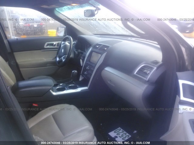 1FM5K7D82DGA96117 - 2013 FORD EXPLORER XLT BLACK photo 5