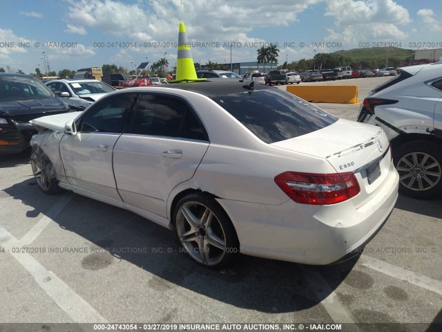 WDDHF5KB8DA742259 - 2013 MERCEDES-BENZ E 350 WHITE photo 3