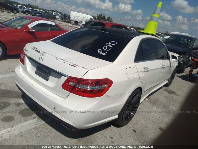 WDDHF5KB8DA742259 - 2013 MERCEDES-BENZ E 350 WHITE photo 4