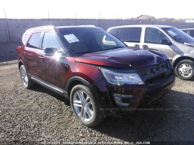 1FM5K7D89GGC12949 - 2016 FORD EXPLORER XLT BROWN photo 1