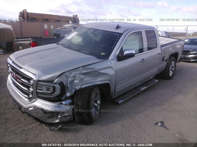 1GTV2NEC9GZ269619 - 2016 GMC SIERRA K1500 SLT SILVER photo 2