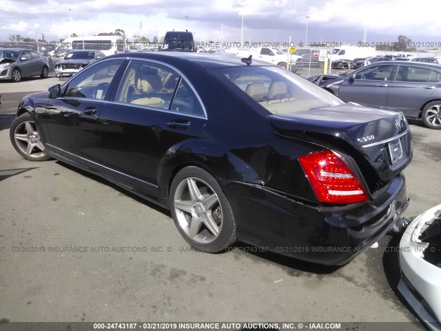 WDDNG7BBXAA357941 - 2010 MERCEDES-BENZ S 550 BLACK photo 3