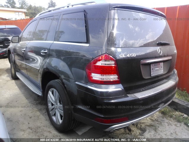 4JGBF7BE6AA569290 - 2010 MERCEDES-BENZ GL 450 4MATIC BLACK photo 3