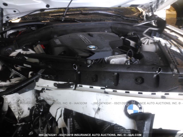 WBAXH5C52DD109535 - 2013 BMW 528 XI WHITE photo 10