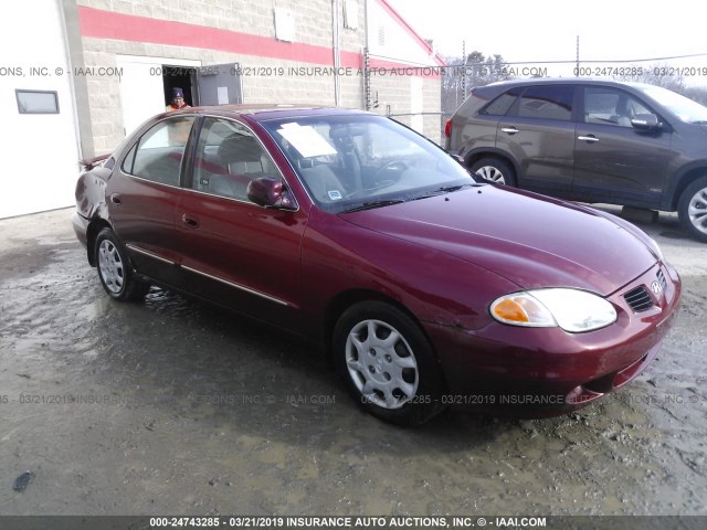 KMHJF35F7YU966850 - 2000 HYUNDAI ELANTRA GLS MAROON photo 1