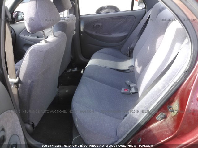 KMHJF35F7YU966850 - 2000 HYUNDAI ELANTRA GLS MAROON photo 8