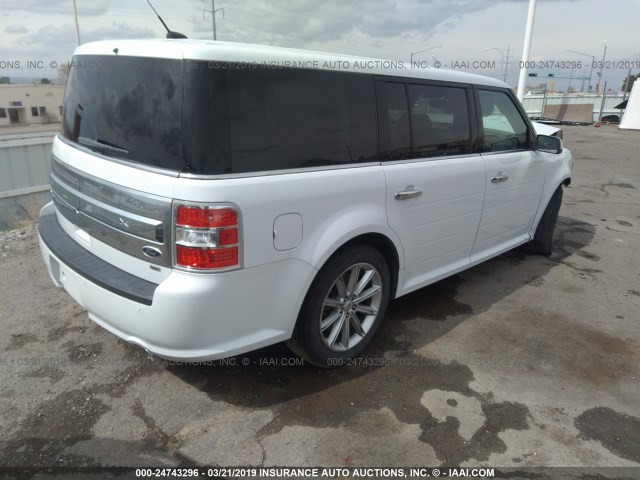 2FMHK6D81FBA08062 - 2015 FORD FLEX LIMITED WHITE photo 4