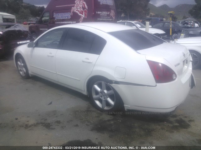 1N4BA41E75C866331 - 2005 NISSAN MAXIMA SE/SL WHITE photo 3