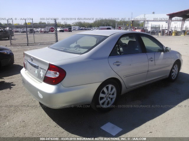 4T1BF32K93U035703 - 2003 TOYOTA CAMRY LE/XLE/SE SILVER photo 4