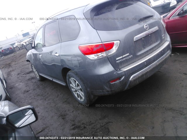 5N1AR2MM4FC604320 - 2015 NISSAN PATHFINDER S/SV/SL/PLATINUM GRAY photo 3