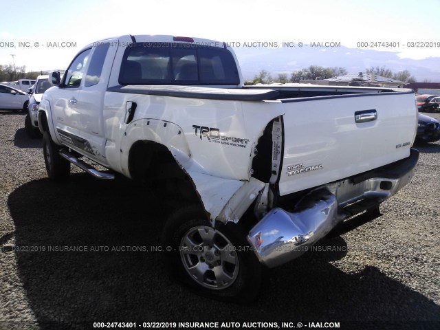 5TETU62N88Z474285 - 2008 TOYOTA TACOMA PRERUNNER ACCESS CAB WHITE photo 3