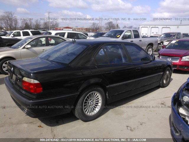 WBAGG83451DN84541 - 2001 BMW 740 I AUTOMATIC BLACK photo 4