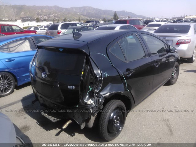 JTDKDTB39F1101210 - 2015 TOYOTA PRIUS C BLACK photo 4