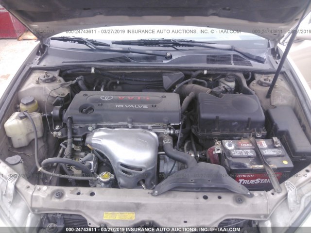 4T1BE32K52U106932 - 2002 TOYOTA CAMRY LE/XLE/SE GOLD photo 10