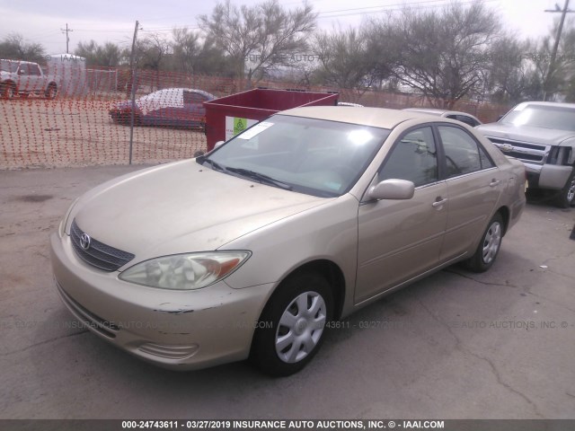 4T1BE32K52U106932 - 2002 TOYOTA CAMRY LE/XLE/SE GOLD photo 2