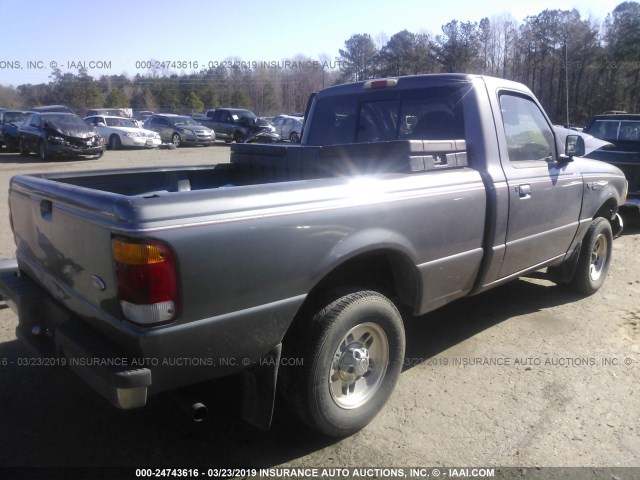 1FTYR10C0WUA67496 - 1998 FORD RANGER GRAY photo 4