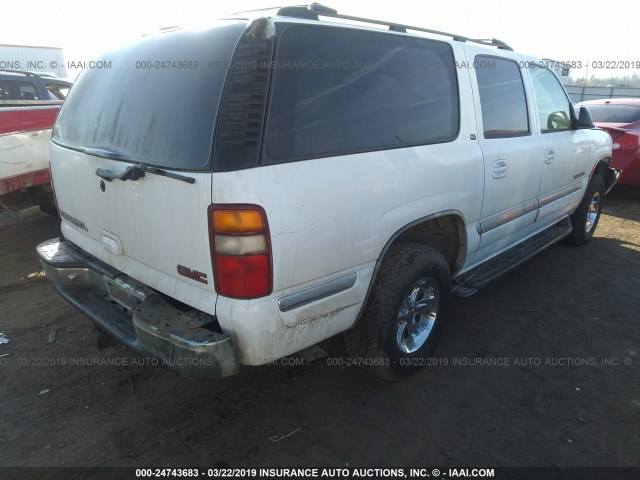 3GKFK16T51G211708 - 2001 GMC YUKON XL K1500 WHITE photo 4