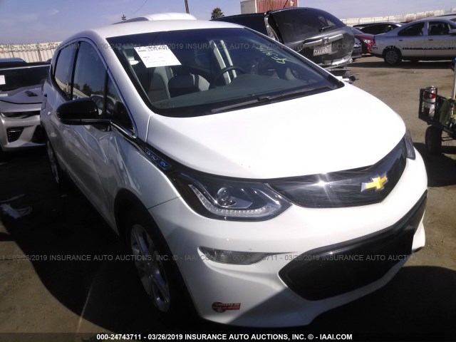 1G1FW6S09J4113201 - 2018 CHEVROLET BOLT EV LT WHITE photo 1