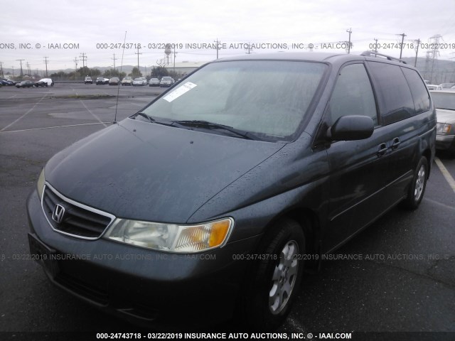 5FNRL18913B089476 - 2003 HONDA ODYSSEY EXL GRAY photo 2