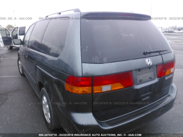 5FNRL18913B089476 - 2003 HONDA ODYSSEY EXL GRAY photo 3