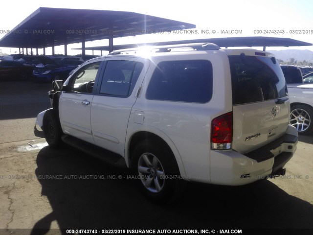 5N1AA0NDXCN606177 - 2012 NISSAN ARMADA SV/SL/PLATINUM WHITE photo 3