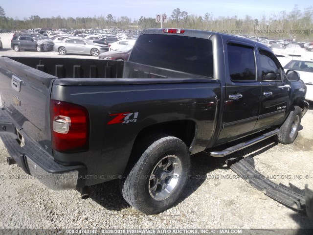 3GCPKSE36BG236383 - 2011 CHEVROLET SILVERADO K1500 LT GRAY photo 4