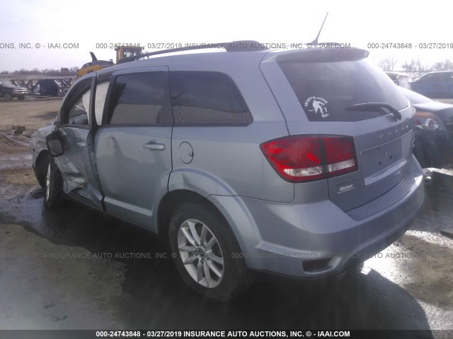 3C4PDCBG4DT668794 - 2013 DODGE JOURNEY SXT BLUE photo 3