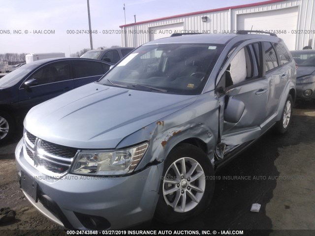 3C4PDCBG4DT668794 - 2013 DODGE JOURNEY SXT BLUE photo 6