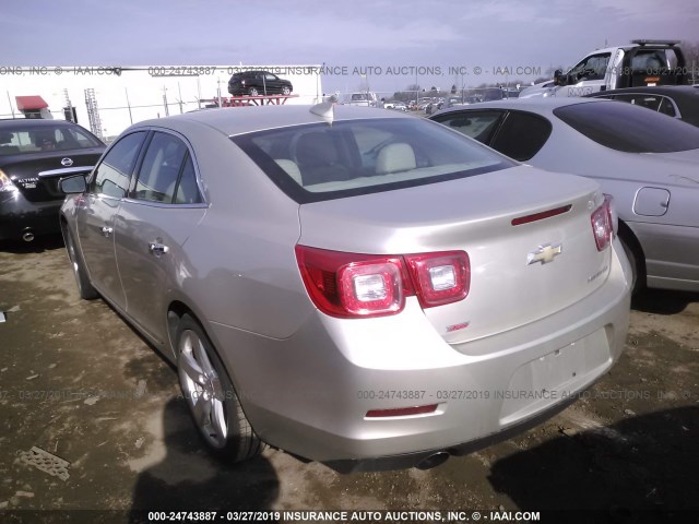 1G11G5SX9FF111068 - 2015 CHEVROLET MALIBU LTZ GOLD photo 3