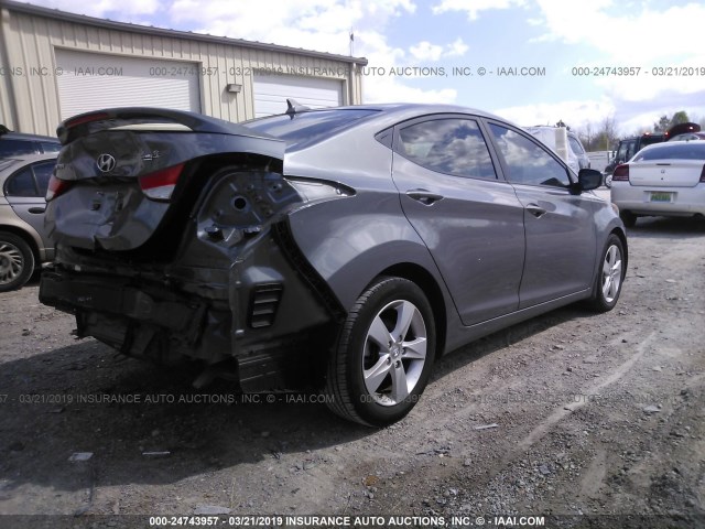 5NPDH4AE7DH275952 - 2013 HYUNDAI ELANTRA GLS/LIMITED GRAY photo 4