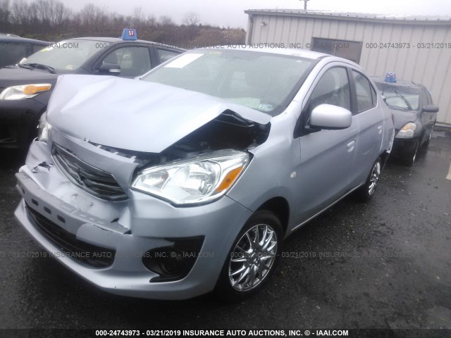 ML32F3FJXHHF17186 - 2017 MITSUBISHI MIRAGE G4 ES ვერცხლისფერი ფოტო 2