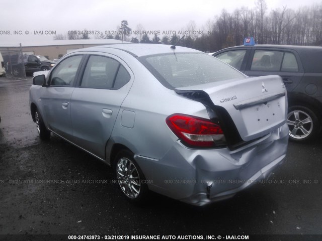 ML32F3FJXHHF17186 - 2017 MITSUBISHI MIRAGE G4 ES ვერცხლისფერი ფოტო 3