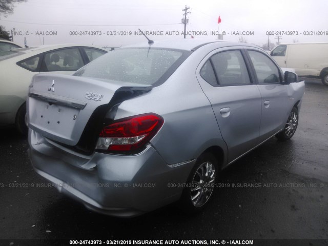 ML32F3FJXHHF17186 - 2017 MITSUBISHI MIRAGE G4 ES ვერცხლისფერი ფოტო 4