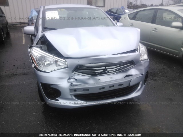 ML32F3FJXHHF17186 - 2017 MITSUBISHI MIRAGE G4 ES ვერცხლისფერი ფოტო 6