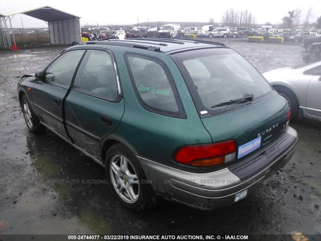 JF1GF4855VH821310 - 1997 SUBARU IMPREZA OUTBACK GREEN photo 3