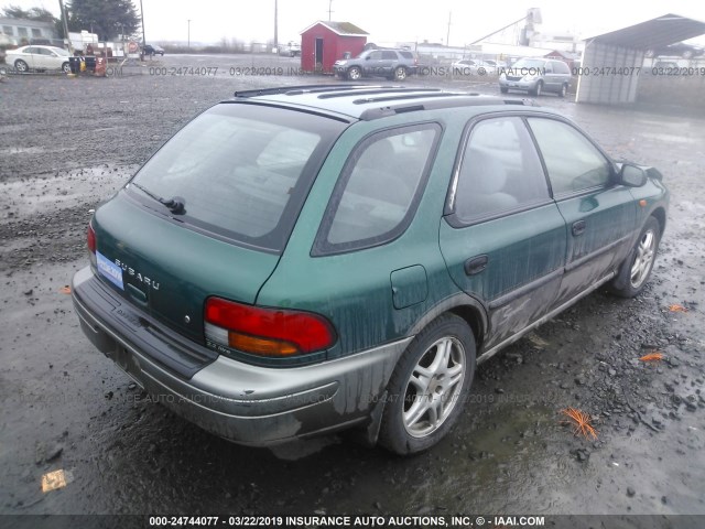 JF1GF4855VH821310 - 1997 SUBARU IMPREZA OUTBACK GREEN photo 4