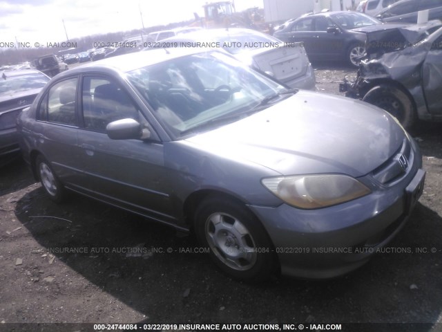 JHMES96655S005463 - 2005 HONDA CIVIC HYBRID GRAY photo 1