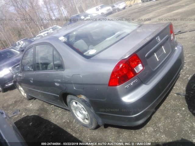 JHMES96655S005463 - 2005 HONDA CIVIC HYBRID GRAY photo 3