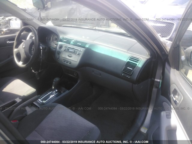 JHMES96655S005463 - 2005 HONDA CIVIC HYBRID GRAY photo 5