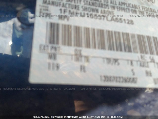 1FMFU16537LA65128 - 2007 FORD EXPEDITION XLT BLUE photo 9