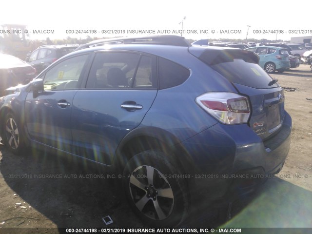 JF2GPBLC0GH201311 - 2016 SUBARU CROSSTREK 2.0I HYBRID TOURING BLUE photo 3