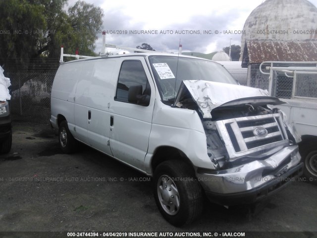 1FTNE1EW0CDA62263 - 2012 FORD ECONOLINE E150 VAN WHITE photo 1