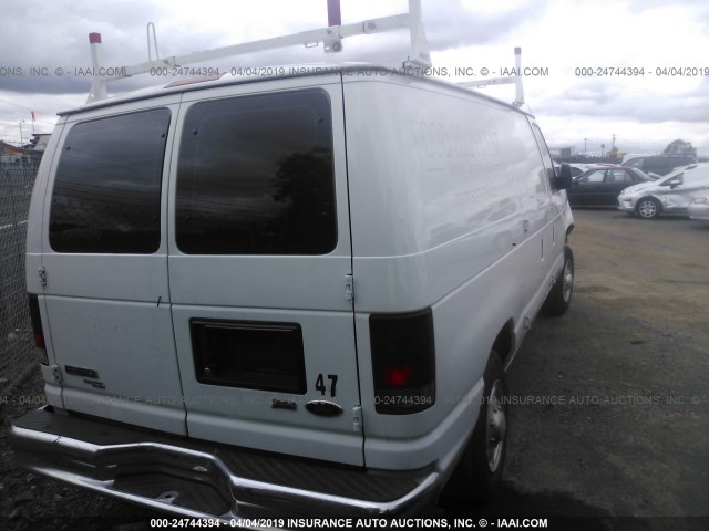 1FTNE1EW0CDA62263 - 2012 FORD ECONOLINE E150 VAN WHITE photo 4