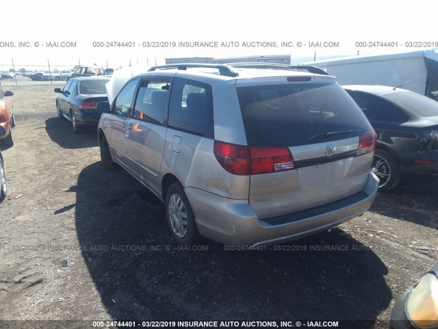 5TDZA23C35S306894 - 2005 TOYOTA SIENNA CE/LE SILVER photo 3