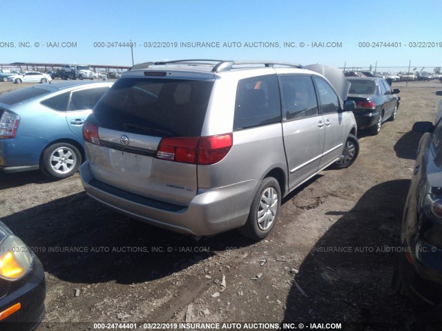 5TDZA23C35S306894 - 2005 TOYOTA SIENNA CE/LE SILVER photo 4