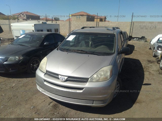 5TDZA23C35S306894 - 2005 TOYOTA SIENNA CE/LE SILVER photo 6